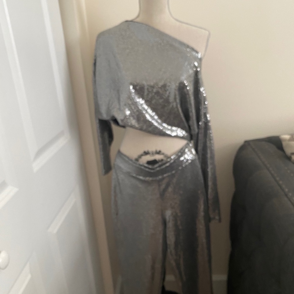 Sequins legging pants set